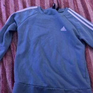 Striped blue adidas sweater